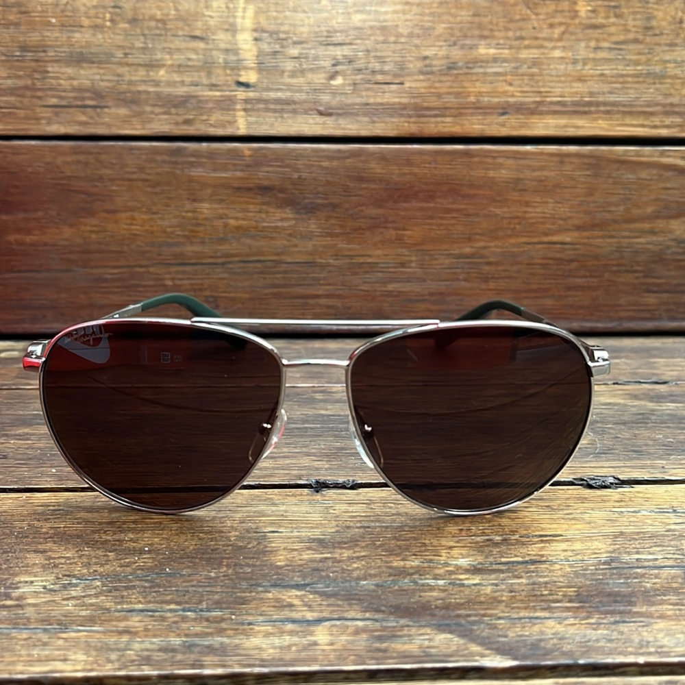 Ferragamo Silver Aviator Gradient Sunglasses Reta… - image 5